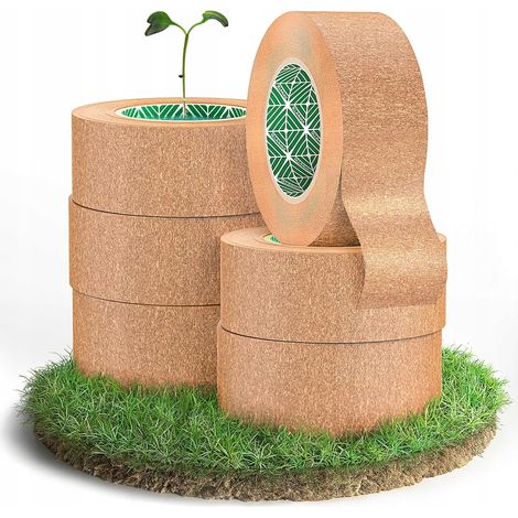 Biologisch abbaubares Papierklebeband, 50 m x 48 mm, 3 Stück, braun