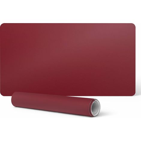 Alfombrilla protectora antideslizante para escritorio con estampado, color burdeos, 100x50 cm.