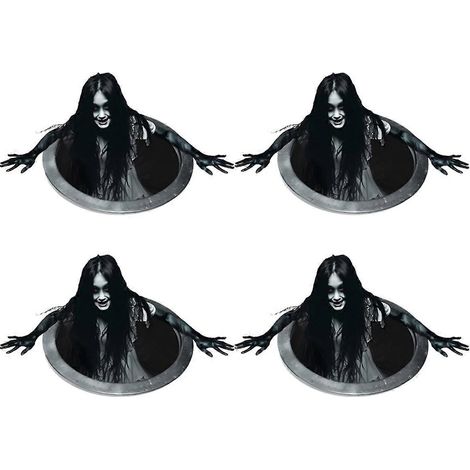 Sticker mural/de sol Halloween, autocollant mural d'horreur pour femme aux longs cheveux (voir photo) (1/5)