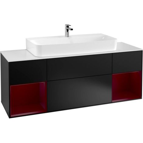 V&B Waschtischunterschrank Finion 160x60,3x50,1cm, Rg Peo m Lac, bla m Lac (1/2)