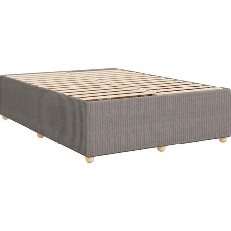 vidaXL Cadre de lit sans matelas taupe 160x200 cm tissu (1/5)