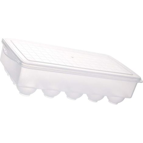 Boîte à œufs transparente pour réfrigérateur, 15 alvéoles avec couvercle, rangement empilable pour œufs frais (1/5)