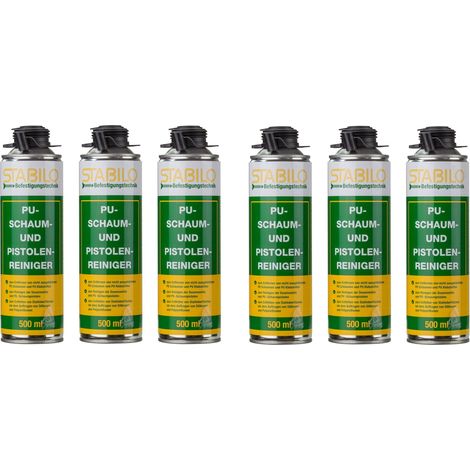 Stabilo Pistolenreiniger 6er Set je 500ml Schaumreiniger PU Reiniger Reinigungsmittel Entfetter