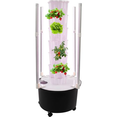 Système de Culture Hydroponique avec Roues, 36 Fentes de Plantation, Tour Hydroponique 6 Niveaux avec Lampe de Culture LED et Pompe à Eau, Kit Germination de Plantes pour Herbes, Fruits, Légumes d'Int (1/5)