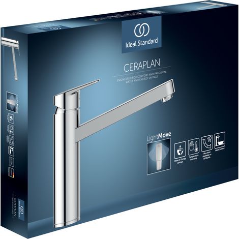 Ideal Standard Ceraplan grifería de cocina, con caño alto, cromo, (1/2)