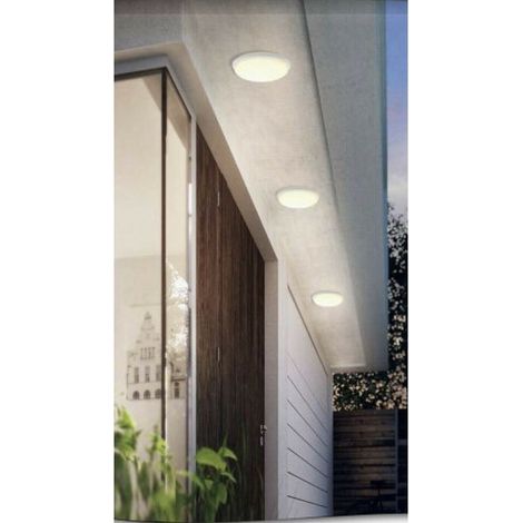 Trade Shop - GARTEN-DECKENLEUCHTE LED 24W NATÜRLICHES WARMES KALTES LICHT IP65 ES52 - (1/2)