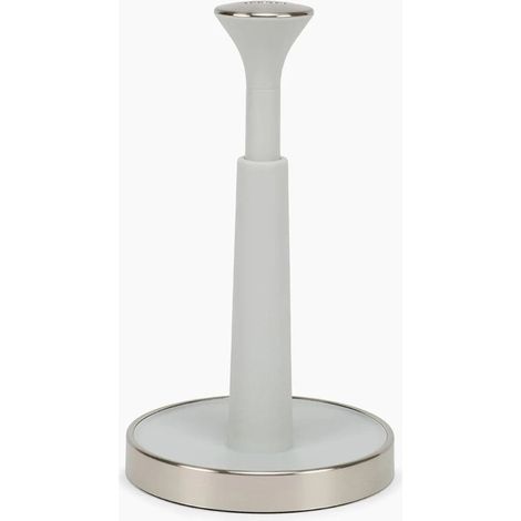 Push&Tear™, Joseph Joseph, Modell Stone Kitchen Roll Holder, Toilettenpapierspender, einfach zu bedienen, Design mit federbelastetem Deckel, rutschfester Boden, Farbe grau (1/5)
