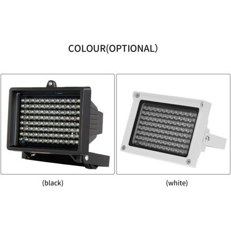 QORVA- Illuminateur infrarouge 96 LED étanche – Vision nocturne automatique – Distance de visualisation 10-60m – Pour caméras de sécurité CCTV (1/5)