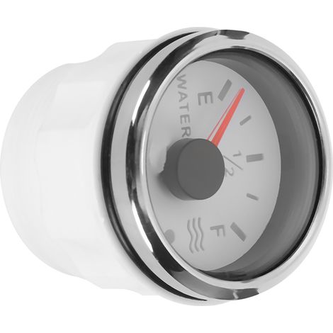 Jauge de niveau d'eau 52mm 2in avec alarme intelligente 9-32V DC pour bateau camping-car, capteur européen 0-190ohm, cadran blanc, kit complet (1/5)