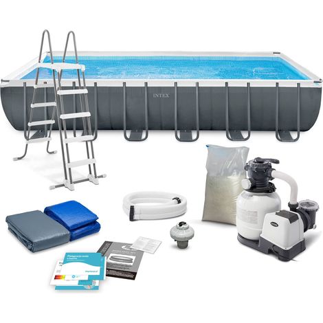 Piscina da giardino con struttura 732 x 366 x 132 cm 10 in 1 INTEX 26364 (1/5)