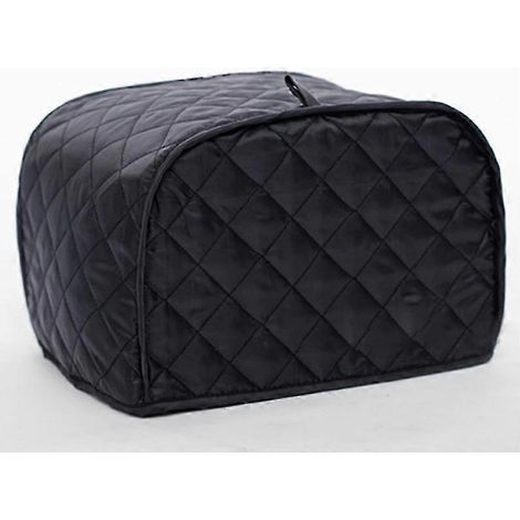Toasterabdeckung aus Polyester, Staubschutzhülle für 2-/4-Scheiben-Toaster, Schutzhülle und Fettschutz-33x27x22cm-black