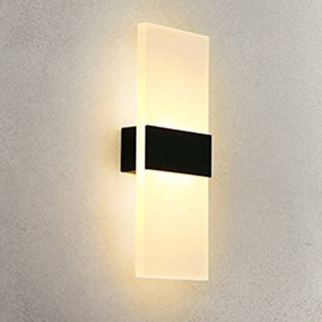 Trade Shop - 12w Led Cubo Applique En Vetro Faretto Da Parete Muro Luce Per Interni Ip20 - (1/5)