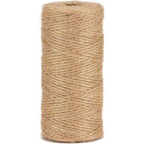 Corde en jute naturelle biodégradable – 200 m, diamètre 1,5 mm – Idéale pour le jardinage, les loisirs créatifs, la décoration intérieure et les petits travaux de réparation