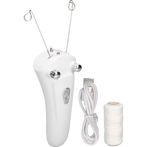 Épilateur facial électrique à fil de coton rechargeable par USB et à lumière LED pour l'entraînement du visage-AquaForge