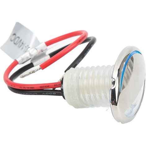 Lampe d'éclairage LED pour marches encastrée marine, RV et camping-car en acier inoxydable 316, blanc chaud 3000K, IP66, 0.24W, alimentation 12V DC, pour escalier, couloir et pont (1/4)