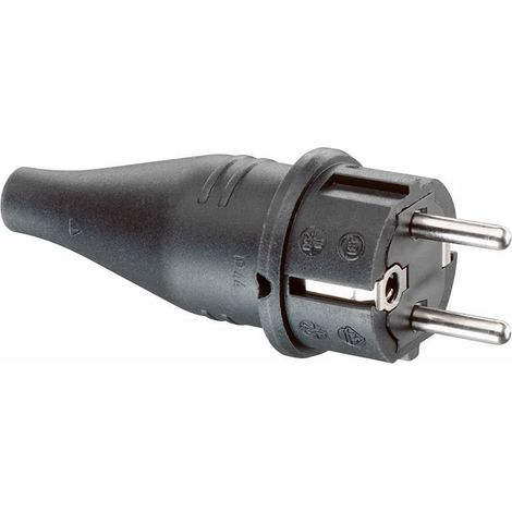 ABL Sursum 1419190 Spina di sicurezza Gomma 230 V Nero IP44