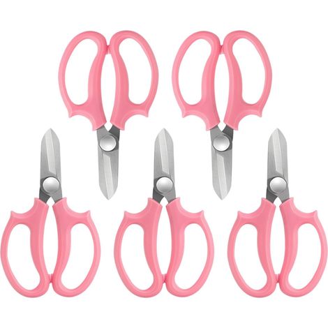 Ciseaux de jardin 5 pièces 5cm inox, pour fleurs et branches (1/3)