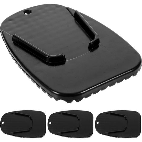 Lot de 5 patins de béquille latéraux noirs et résistants pour moto, permettant un stationnement sûr sur des surfaces irrégulières  légers et portables. (1/5)