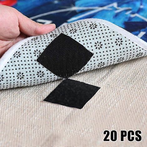 Lot de 10/20/50 attaches auto-adhésives antidérapantes à scratch pour coussins de canapé et meubles (1/5)