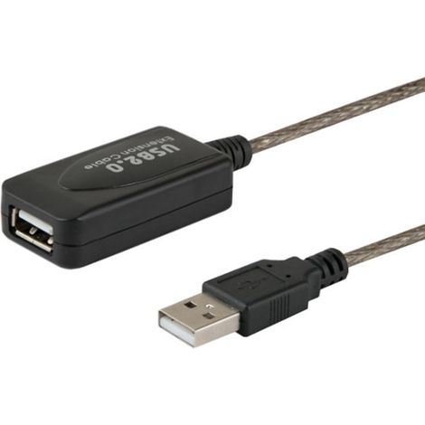 SAVIO CL-130 Extension de port actif USB 10m USB 2.0-A mâle USB 2.0-A femelle Noir