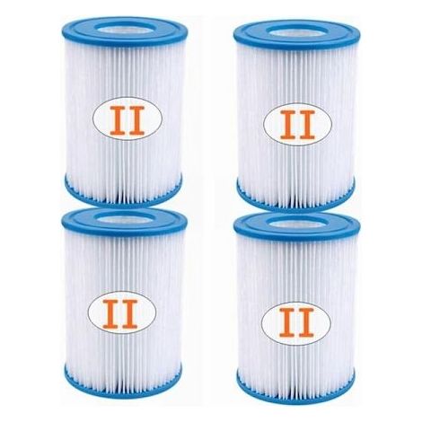 4 cartouches filtrantes de type II pour piscines, compatibles avec les filtres de type II (réf. 58094, A).-AquaForge (1/5)