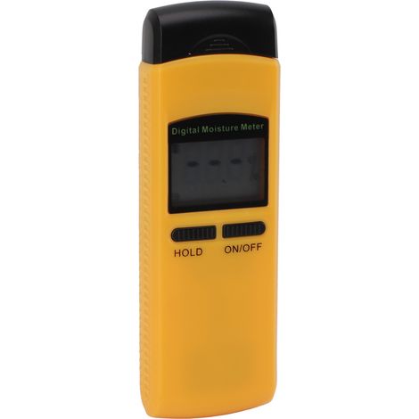 Humidimètre portable numérique pour bois, détecteur d'humidité avec écran LCD, testeur d'humidité pour bois de chauffage, papier peint et sols. (1/5)