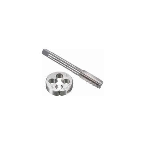 Coffret tarauds et filières Ensemble de tarauds et matrices métriques M10 x 1 mm, taraud à vis à filetage machine HSS avec matrice de filetage ronde en acier à outils en alliage (1/5)