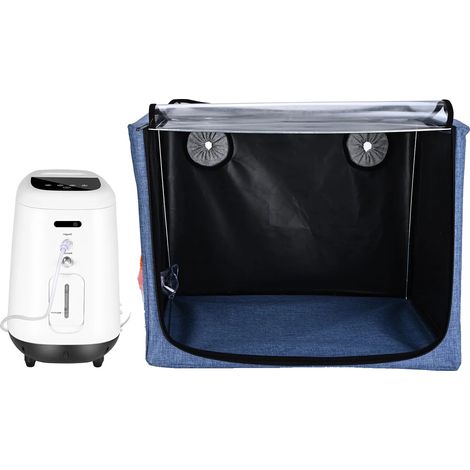 Cage à oxygène pour animaux de compagnie 100L, tente d'atomisation vétérinaire, soutien à la récupération rapide, ventilation fluide et design réduisant le stress pour chats et petits chiens, 100L