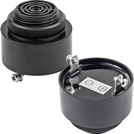 Elektronische 3-24V DC-Hörner mit kontinuierlichem piezoelektrischem Ton (schwarz) (1/4)