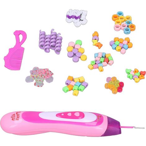 Outil de tressage automatique pour tresser les cheveux - Jouet électrique avec accessoires colorés - Jouet de coiffure pour la tête et outils de coiffure - Cheveux et maquillage (1/5)