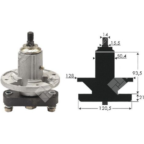 Portalama supporto mozzo trattorino tagliaerba JOHN DEERE GY20050 GY20785 COMPATIBILE