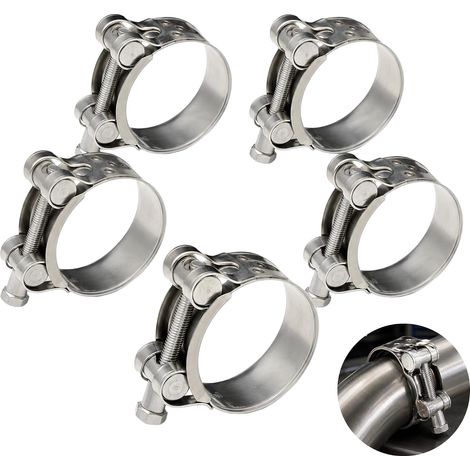 Colliers de Serrage Inox pour Échappement, 20-22 mm, Lot de 5 (1/5)