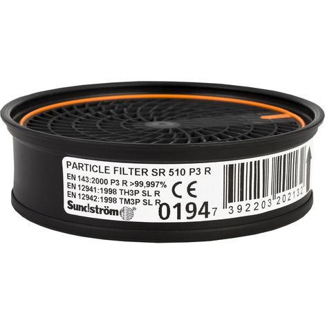 Filtro Sundström - SR 510 P3 para mascarillas de media cara y de cara completa