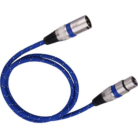 Câble XLR Mâle-Femelle 3 Pôles pour Microphone - 1m - Câble Audio Professionnel (1/3)