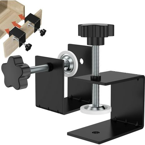 Clips de Fixation Tiroir Acier Inoxydable - 2 Pièces, pour Meuble, Bureau, Montage Angle Droit, Stabilisation (1/4)