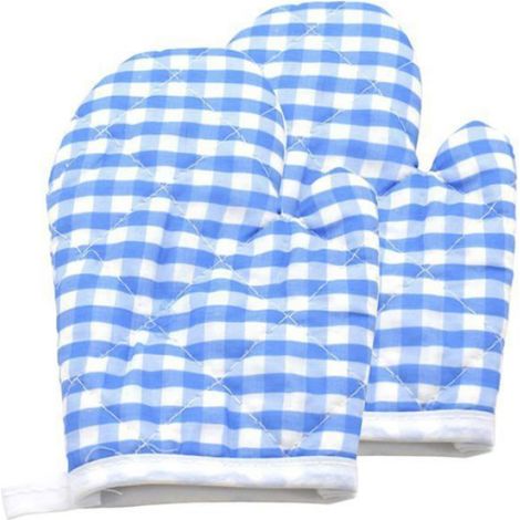 1 paire de gants de cuisine pour enfants, gants de cuisine durables à carreaux, gants de cuisson résistants à la chaleur (1/5)