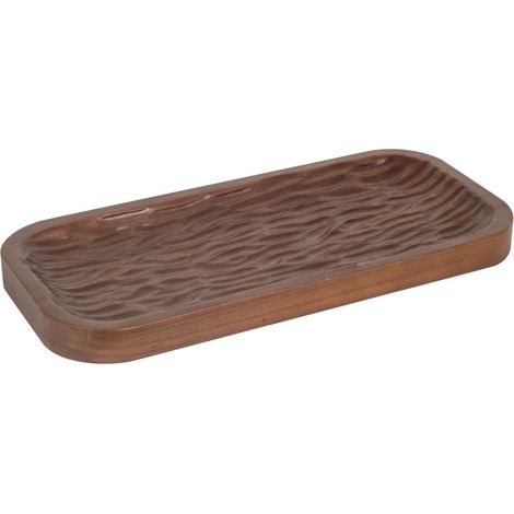Signes Grimalt Bandeja Decoracion  Bandeja Jarrones Y Portavelas Marrón 25x55x4cm 34899