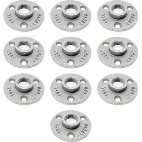 Bride de plancher en aluminium 1/2 pouce – Filetage BSP standard – Fixation murale pour étagères – Charge uniforme sur béton et bois dur (1/4)