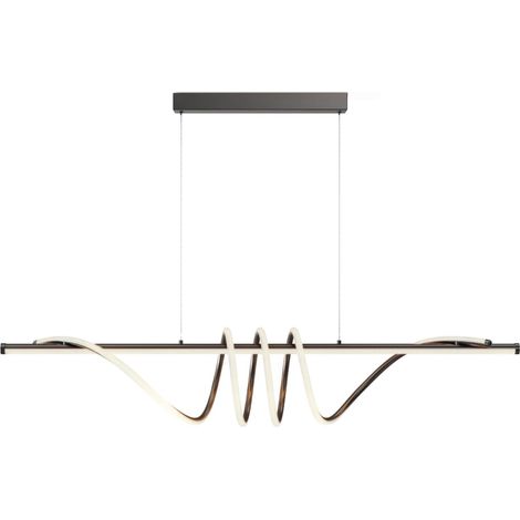 Suspension Luminaire Cuisine LED Moderne, 3000K/4000K/6000K 10%–100% Température de Couleur Lustre, Dimmbar avec Télécommande Chandelier pour Cuisine, Salon, Salle à manger, Chambre à Coucher 150CM (1/5)