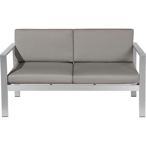 Gartensofa 2-Sitzer SALERNO Metall Dunkelgrau (1/5)
