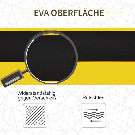 Lot de 2 tréteaux de sciage pliants, antidérapants, acier jaune et noir, dimensions 100 x 49 x 62-90 cm, capacité 100 kg (1/5)