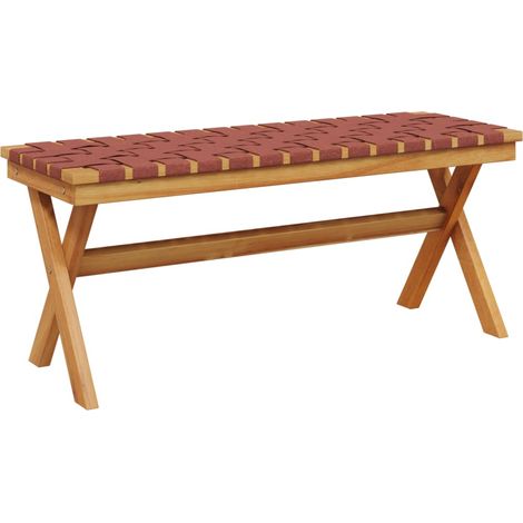 Banc de jardin,Banquette de jardin,Chaise rouge bois massif d'acacia et tissu CFW28666 (1/5)
