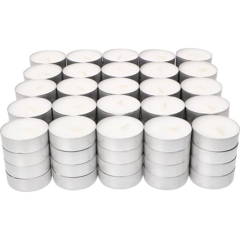 Kotarbau – Lot de 100 bougies chauffe-plat non parfumées – Durée de combustion 4h – Hauteur 14mm – Diamètre 40mm – Pour luminaires et lanternes