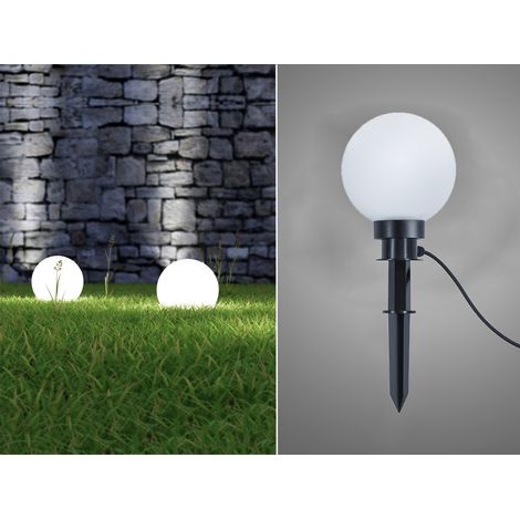 LED Leuchtkugel für den Garten mit Strom Weiß, 5m Kabel, Ø 20cm (1/5)