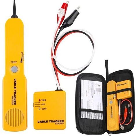 Testeur de circuit et traceur de fils – Détecteur de continuité sans endommager l'isolant – Pour câbles RJ-11 et réseaux