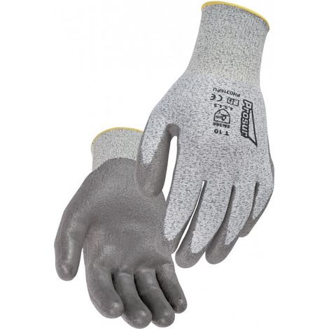 Gants anti-coupure Singer PHD315PU T8 - Taille 8, enduction PU granulée gris (1/2)