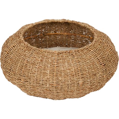 Teamson Pets Neith Ciotola in vimini per interni per gatti o cani di piccola taglia Lettino per lettino con cuscino lavabile rimovibile Tan/Crema ST-N10003-UK