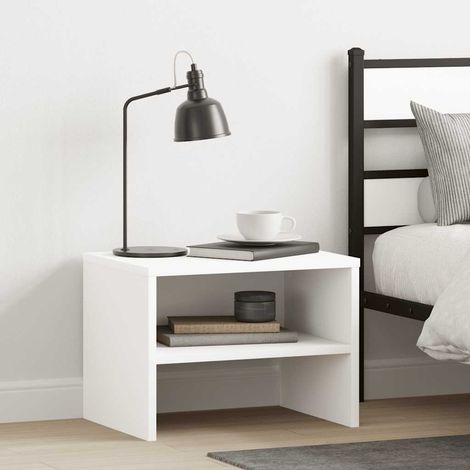 vidaXL Comodino Bianco 40x30x30 cm Legno Ingegnerizzato
