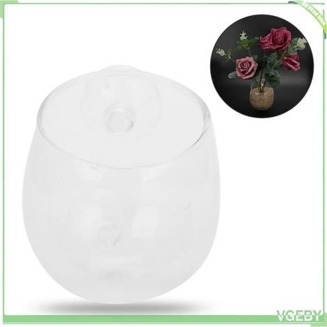 Pot de plante d'eau d'aquarium - FAFEICY - Transparent en verre - Ventouse intégrée - Compact - Bouche inclinée (1/5)