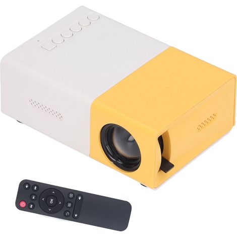 Mini projecteur portable 24 à 60 pouces, résolution 1920 x 1080, idéal pour le home cinéma en extérieur, compatible avec les prises 110-240 V (prise britannique). (1/5)